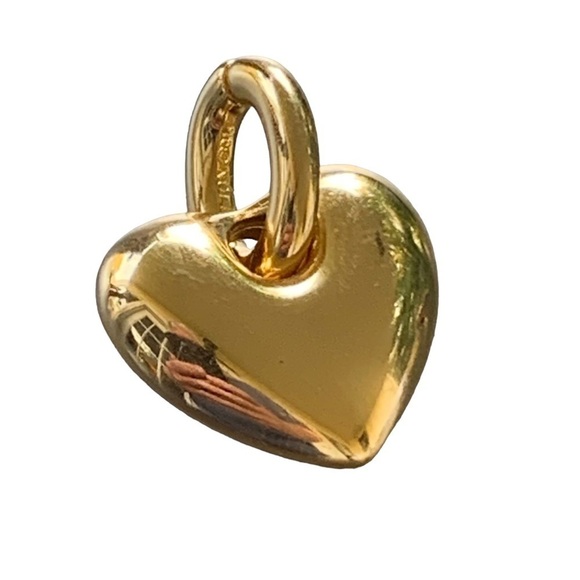 Nolan Miller Puffy Heart Charm Pendant Goldtone - Picture 1 of 2
